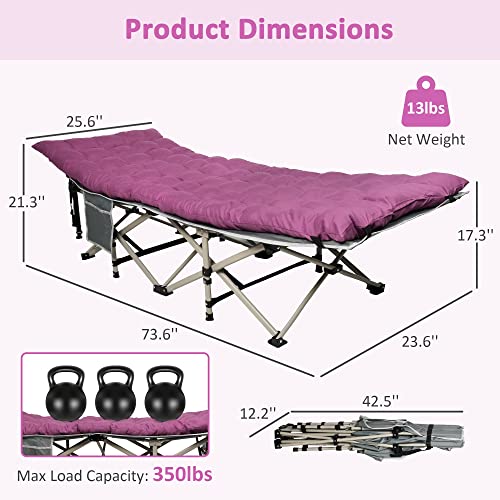 Blue Folding Camping Cot with Carry Bag X594337