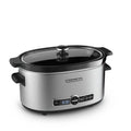 6-Quart Stainless Steel Slow Cooker with Glass Lid O416