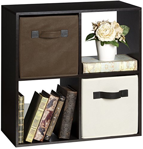 Black 4-Cube Shelf Bookcase A573