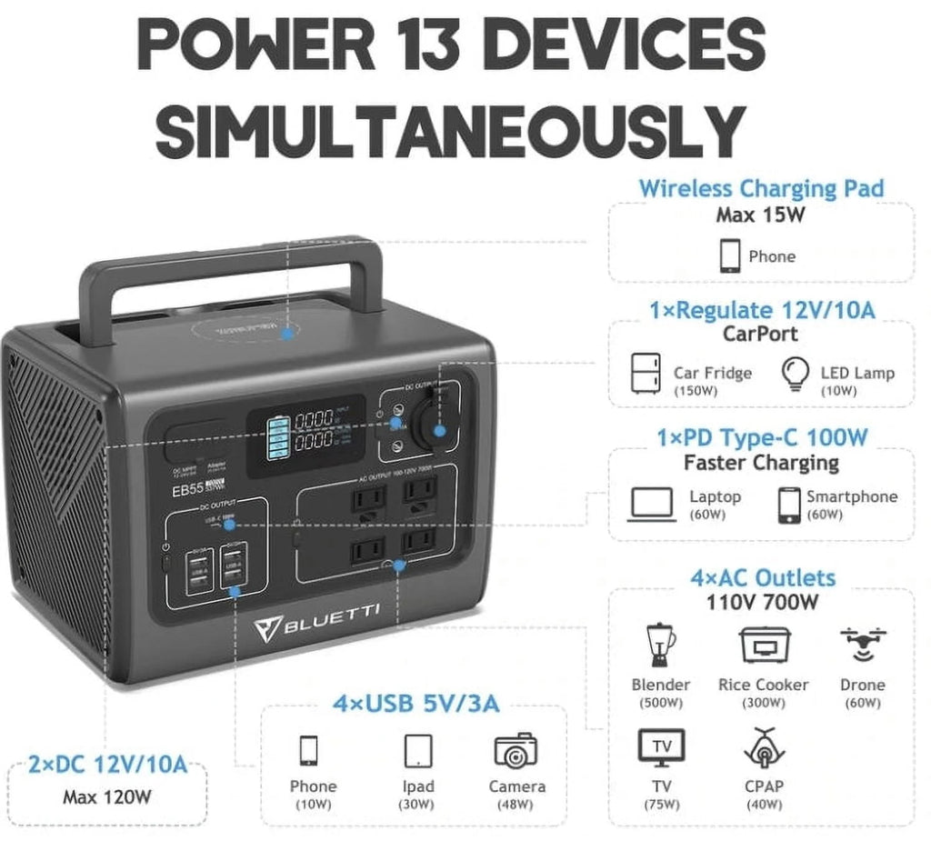 700W 537WH Portable Power Station A259232