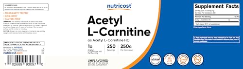 Acetyl L-Carnitine Powder 250 Grams J9368