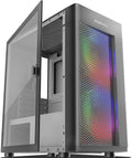 White Mesh Micro-ATX Computer Case with Tempered Glass Panel M1309