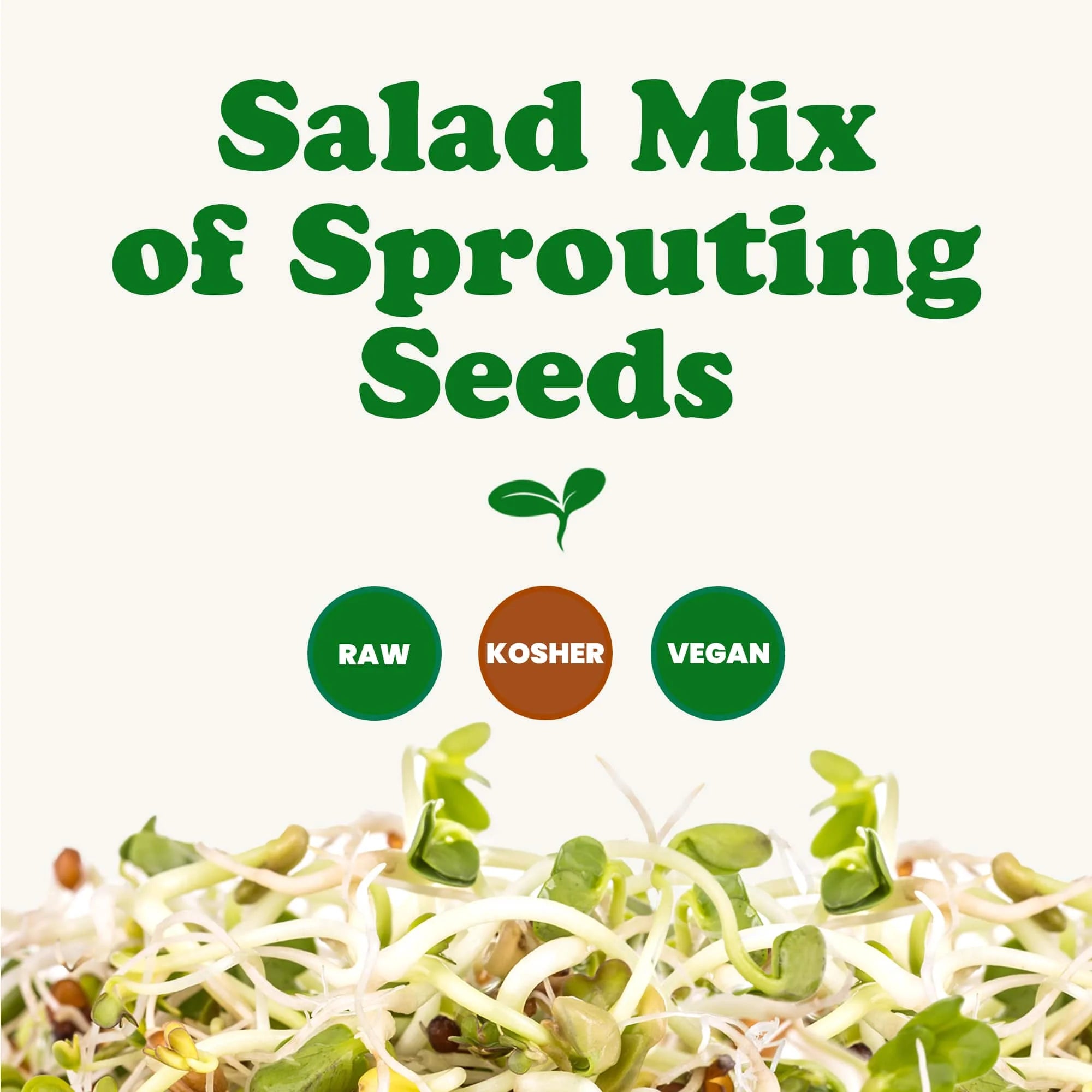 5 Pounds Sprouting Seeds Salad Mix W695