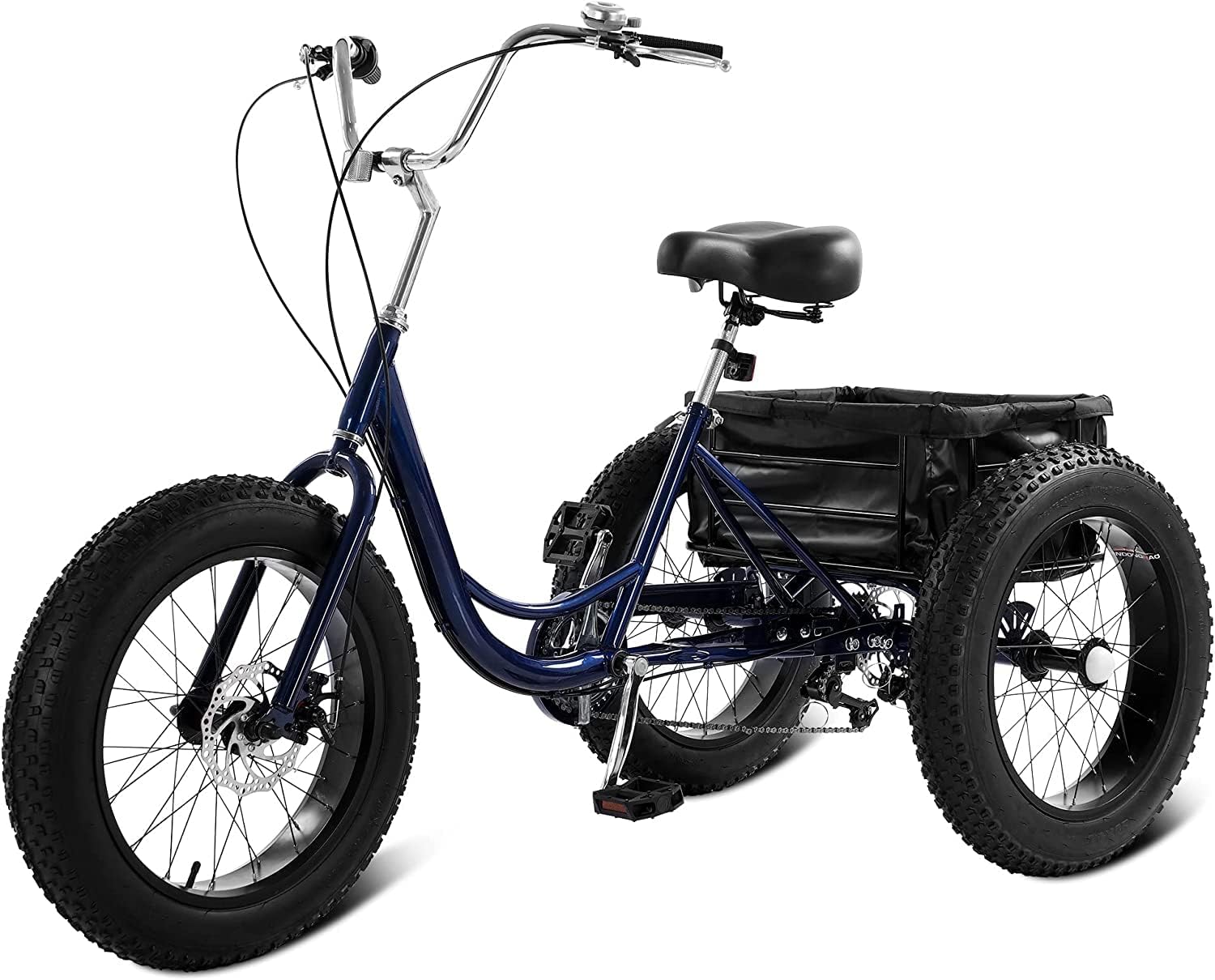 7 Speed 20" 3 Wheel Adult Tricycle with Basket Q51821