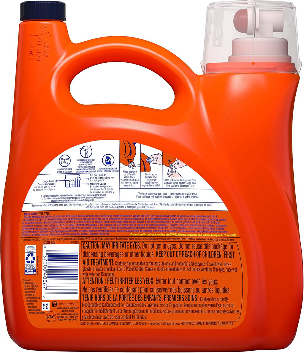 96 Loads 138 Fl Oz Liquid Laundry Detergent N97816