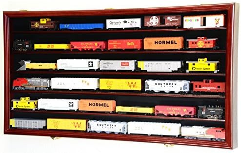 HO Scale Model Train Display Case Cabinet Wall Rack with Lockable S194384