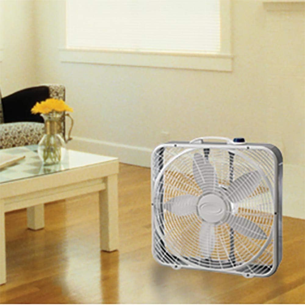 White 20" 3-Speed Box Fan J885429
