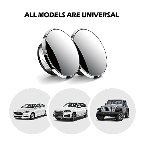 2 Pack Car Blind Spot Mirror with 9D Glass, 360° Adjustable (Black) A23352