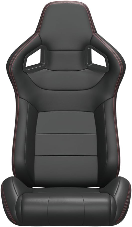 Red Stitch PVC Leather Racing Seats L29600