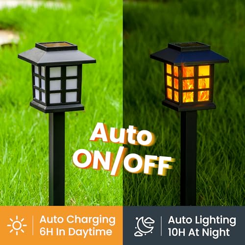 8 Pack Flickering Flame LED Solar Outdoor Lights S916