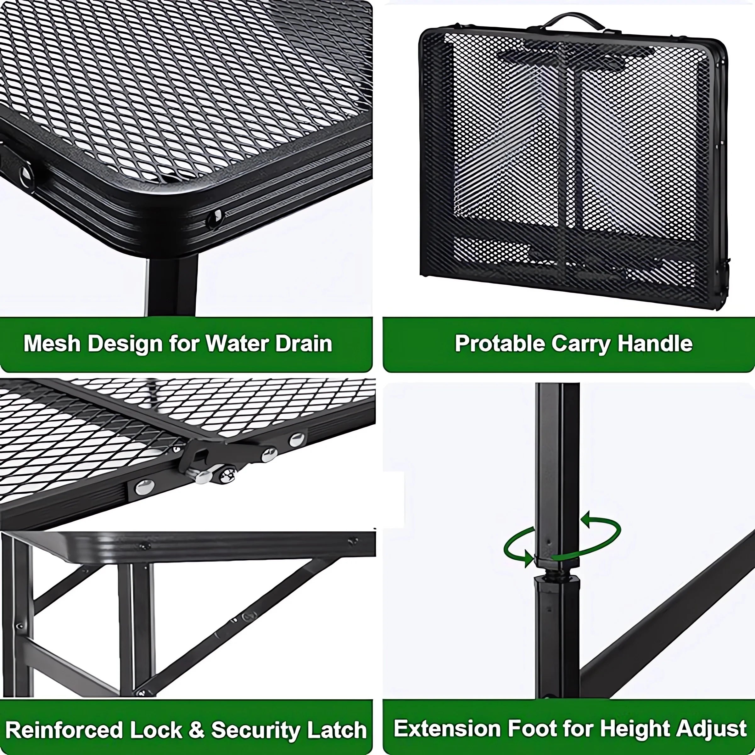 Folding Aluminum Grill Table V630