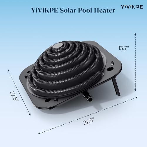 Solar Pool Heater with Two Hoses & Clamps, Two Adapters U5926