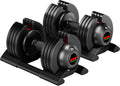 2PCS 52lb Adjustable Dumbbell Set S24594