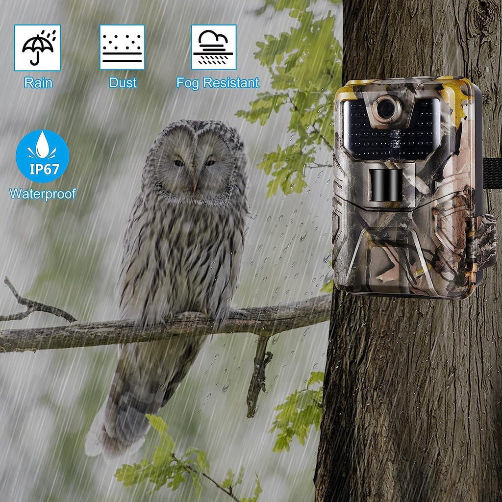 36MP 1520P Night Vision Motion Activated Hunting Camera IP67 Waterproof 120° 65FT 44pcs No Glow LEDs K533351