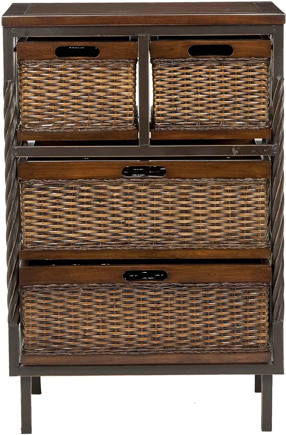 Dark Teak 4-Drawer Storage Cabinet X68768