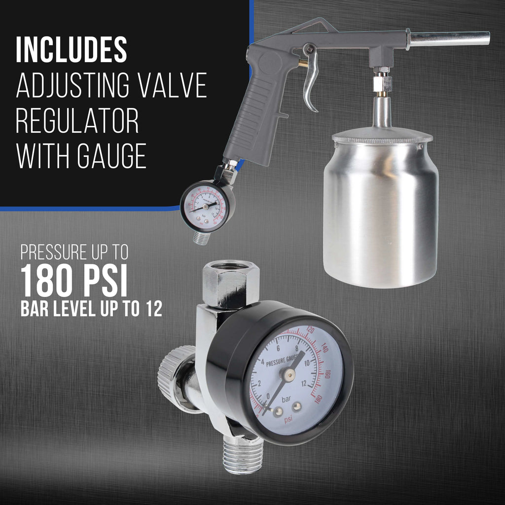 Undercoating Spray Gun with Regulator & Suction Feed Cup Y6454