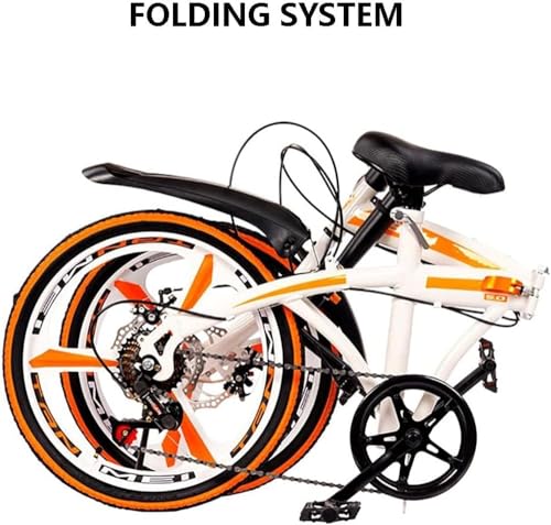 Folding City Bike 7-Speed Carbon Steel Bicycle K759370