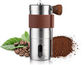 Brown Stainless Steel Manual Ceramic Burr Coffee Grinder W277