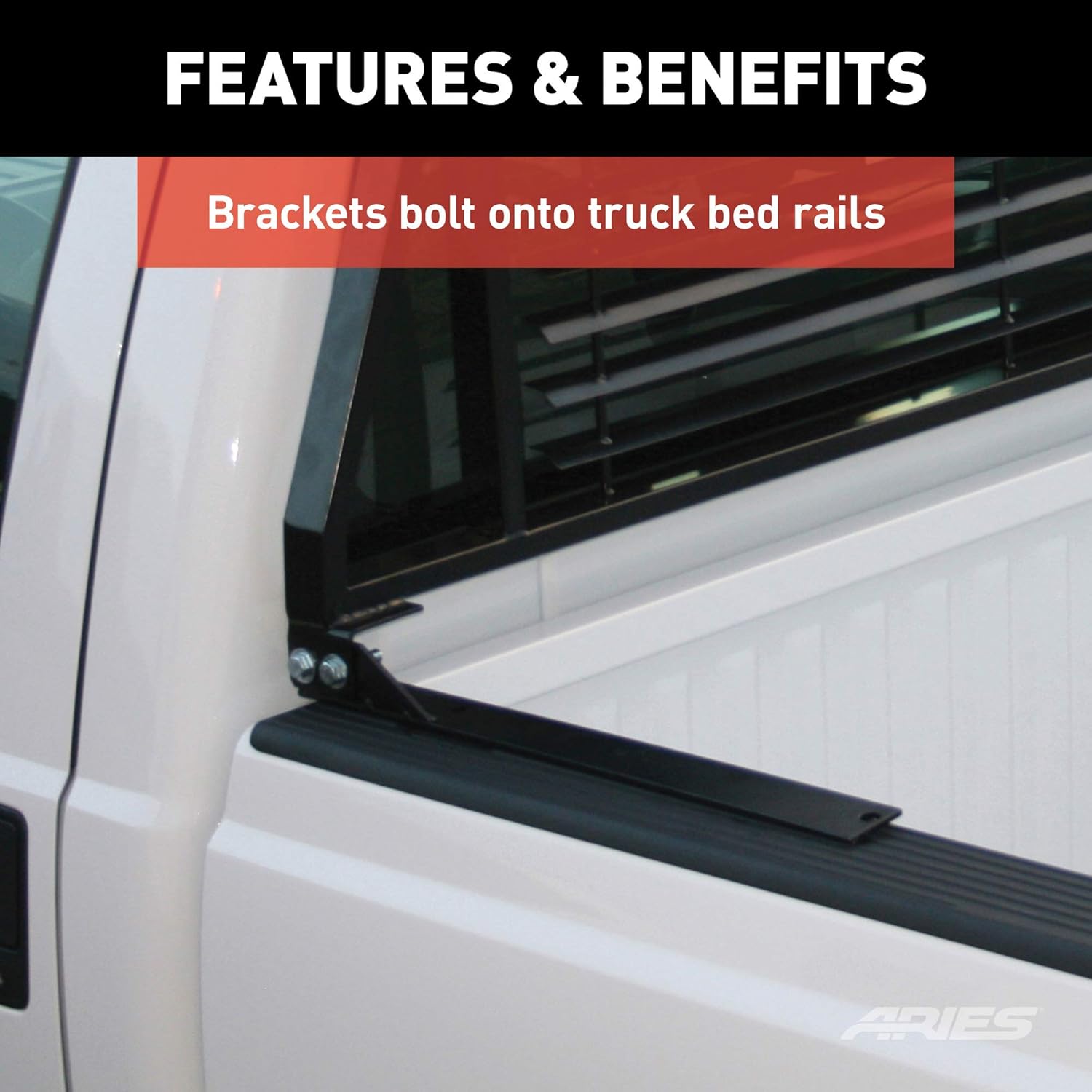 Black Steel Truck Headache Rack Cab Protector R847