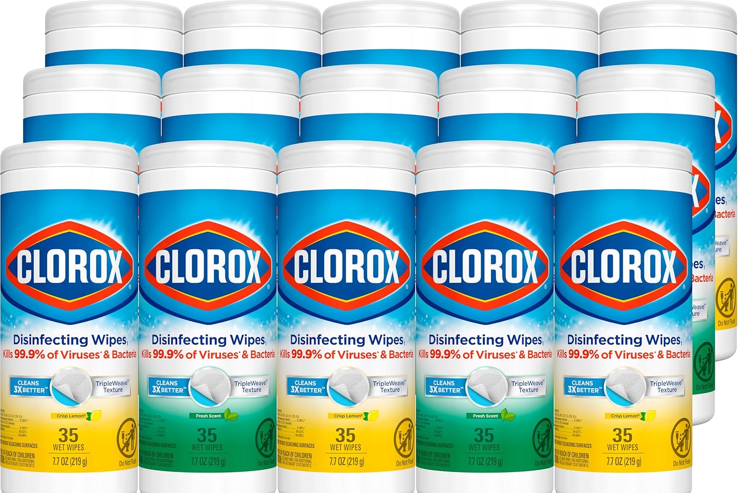 Disinfecting Wipes, 35 Count, Pack of 15 G4424
