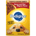 (16 pack) Adult Soft Wet Dog Food Bacon and Filet Mignon Flavor, 3.5 oz Pouch Q743