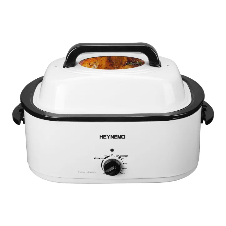 White 26 Quart Stainless Steel Electric Roaster Oven U627667