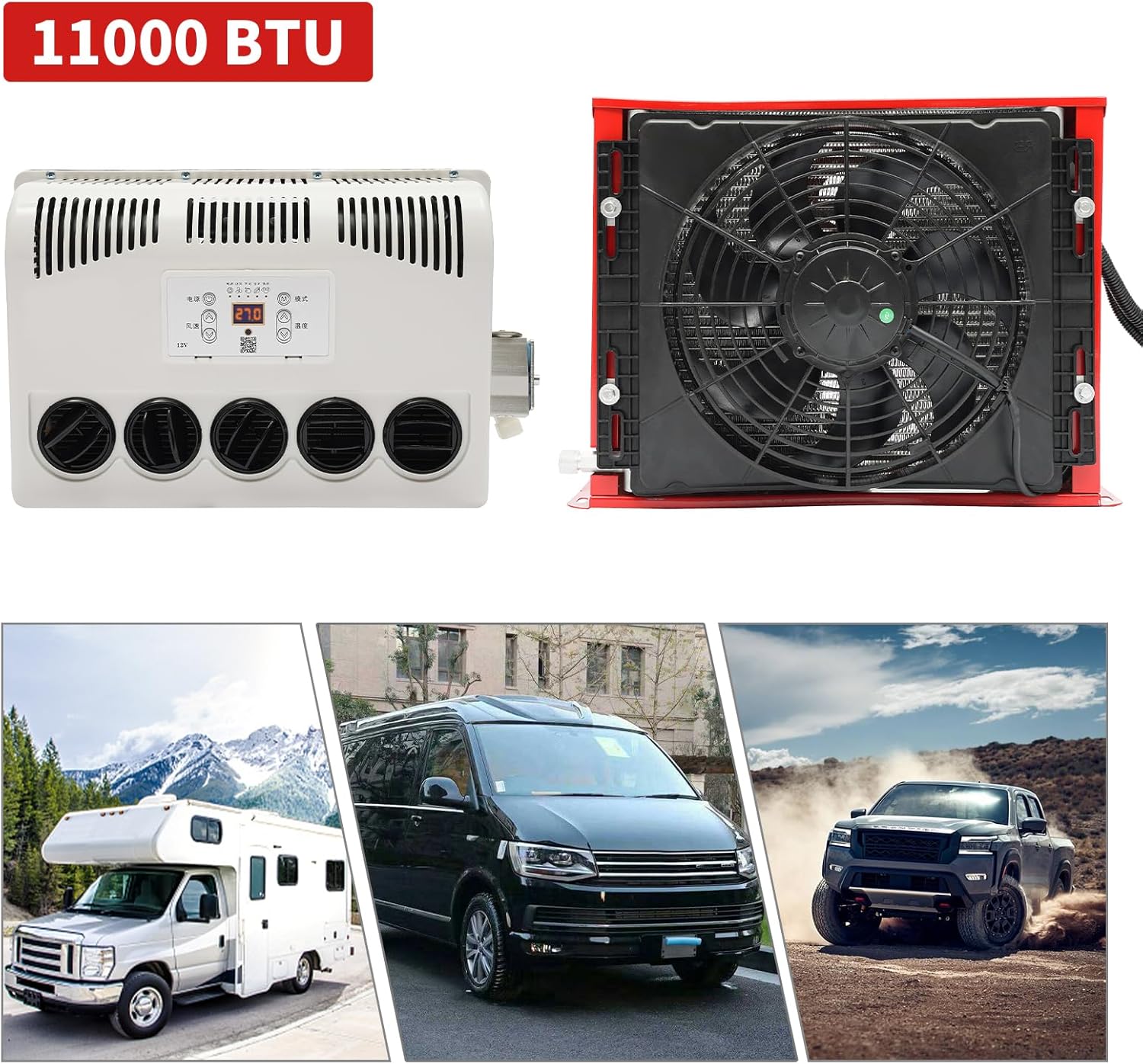 12v 11000 BTU Truck Cab Air Conditioner Split AC M506993