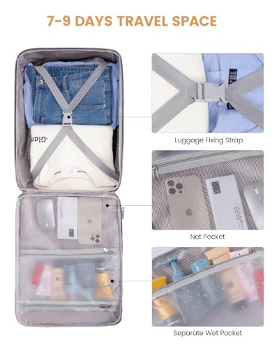 40L Carry on Backpack with 3 Packing Cubes, Waterproof Travel Bag M526