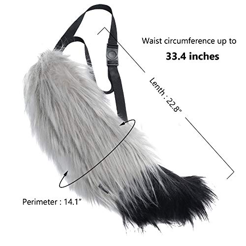 Plush Tail and Ears Faux Fur Animal Fox Wolf Costume Kit I614