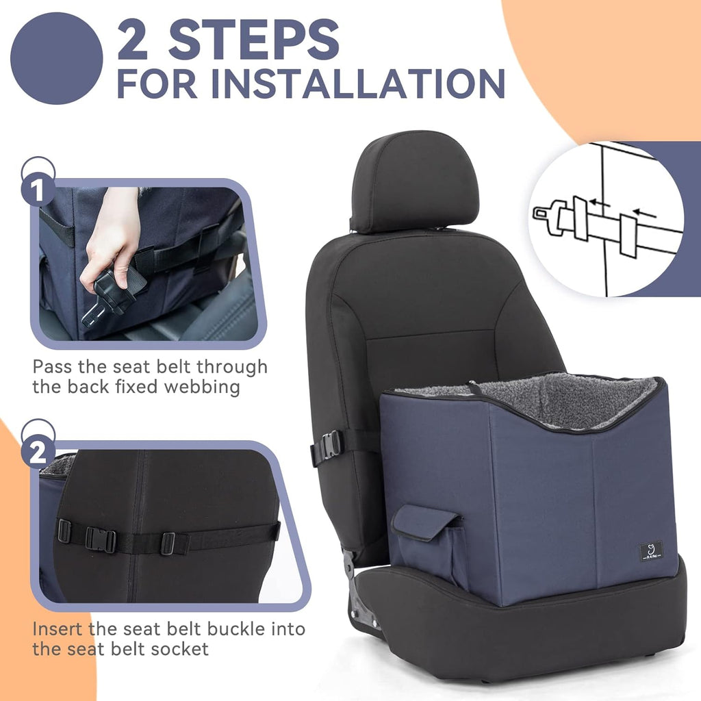 Folding Breathable Dog Booster Car Seat with Carry Bag O836
