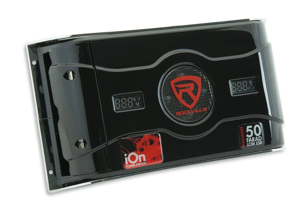 50 Farad 24V Car Audio Capacitor with Voltage Amperage Meter I8581