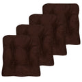 4 Pack Chocolate Memory Foam Chair Cushion Pad X62263