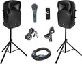 12-Inch 1000 Watts 2-Way Powered PA Speaker System with Bluetooth B722