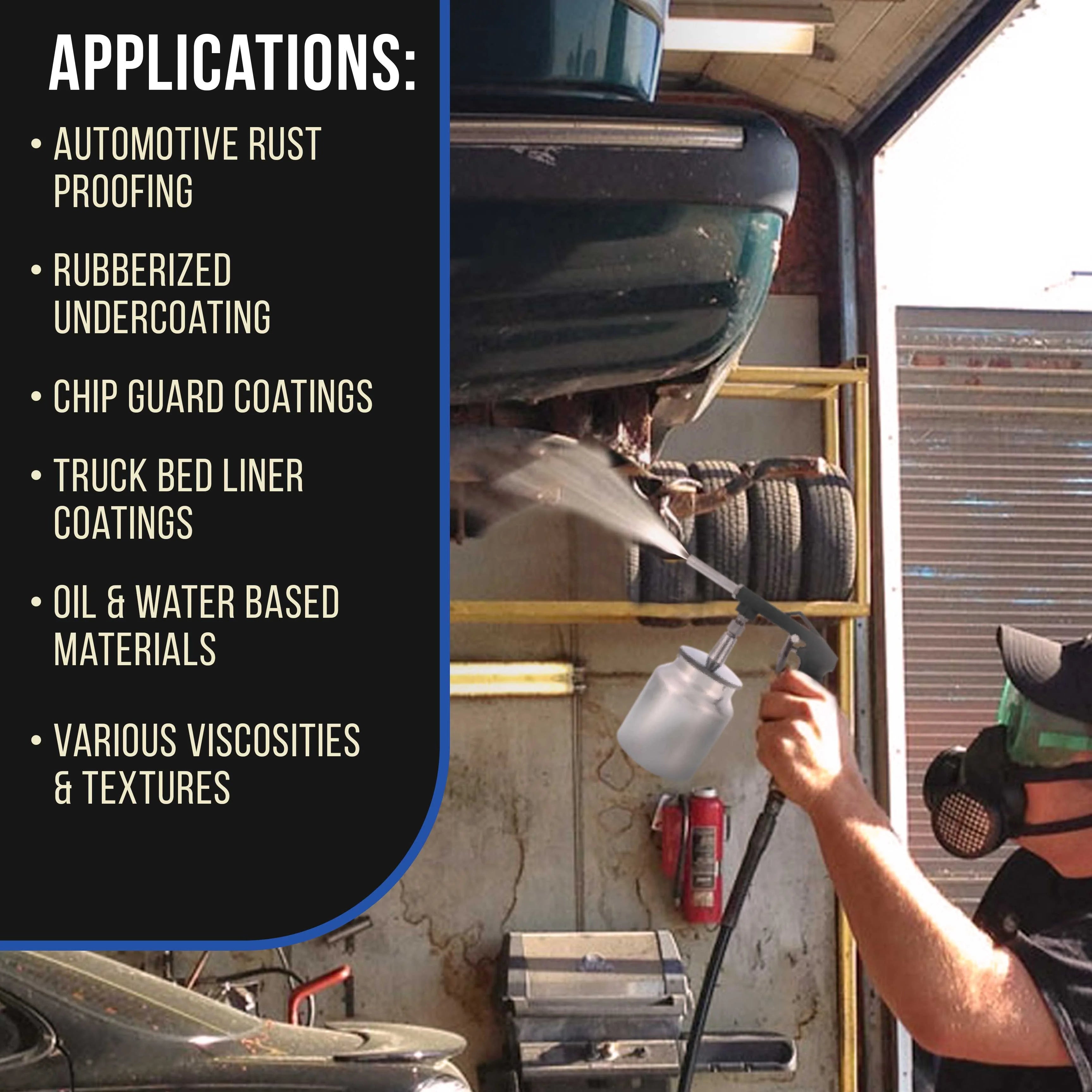 Undercoating Spray Gun with Regulator & Suction Feed Cup Y6454