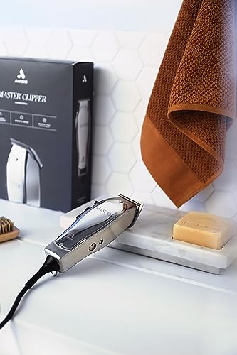 Professional Fade Master Hair Clipper, Adjustable Carbon Steel Fade Blade Clipper, Chrome, Silver O83536