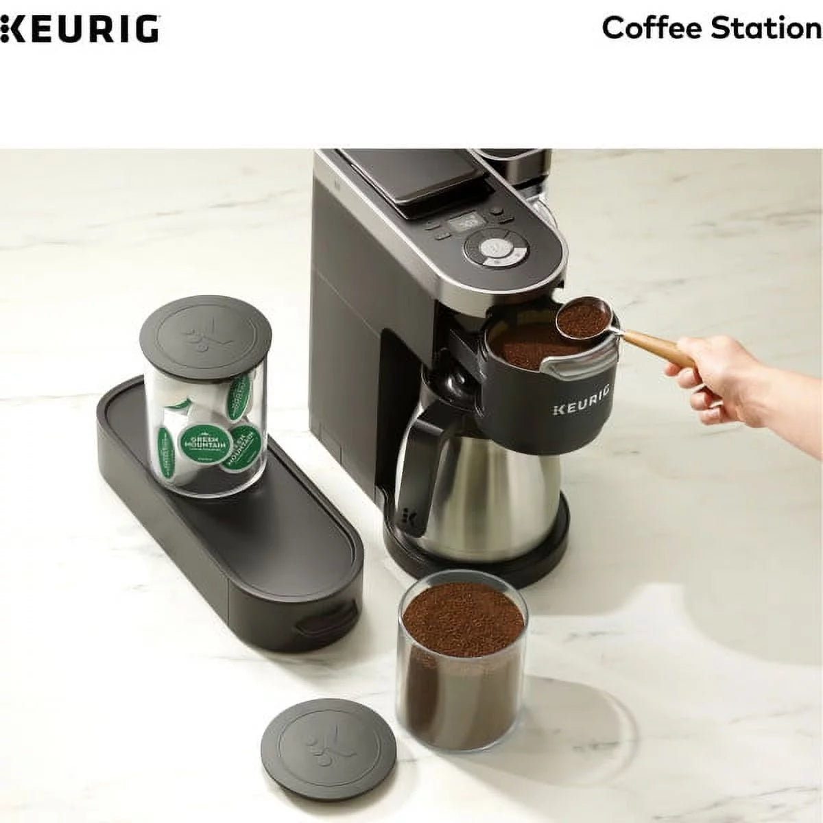 Black Ground Coffee & K-Cup Pod Storage Unit C5365