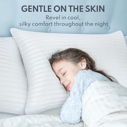 King Size Bed Pillows Set of 2 Cooling Microfiber Pillows P1958