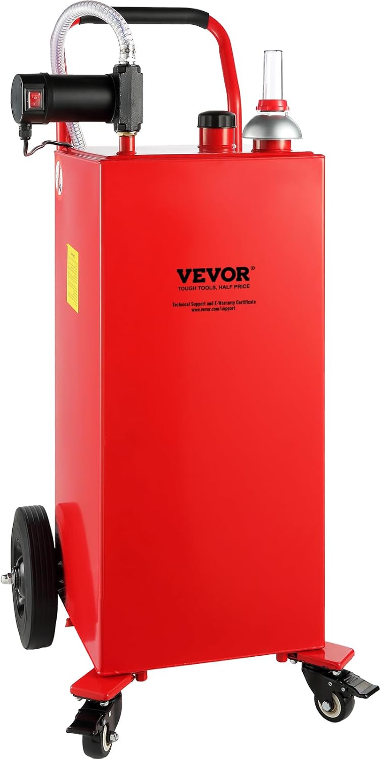 30 Gallon Fuel Caddy with Electric Pump Wheels D7318