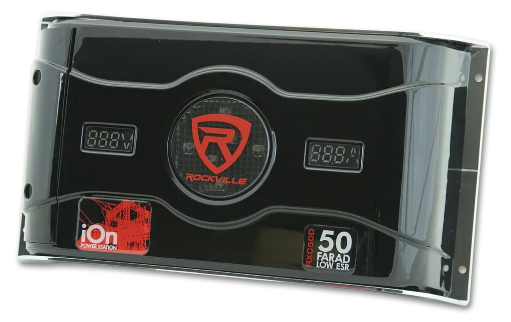 50 Farad 24V Car Audio Capacitor with Voltage Amperage Meter I8581