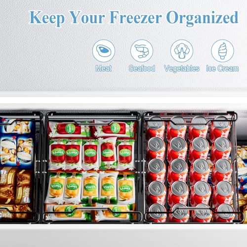 2 Pack Stackable Large Metal Freezer Organizer Bins W57090