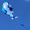 Blue Polyester 78inch Whale Dolphin Kite F146