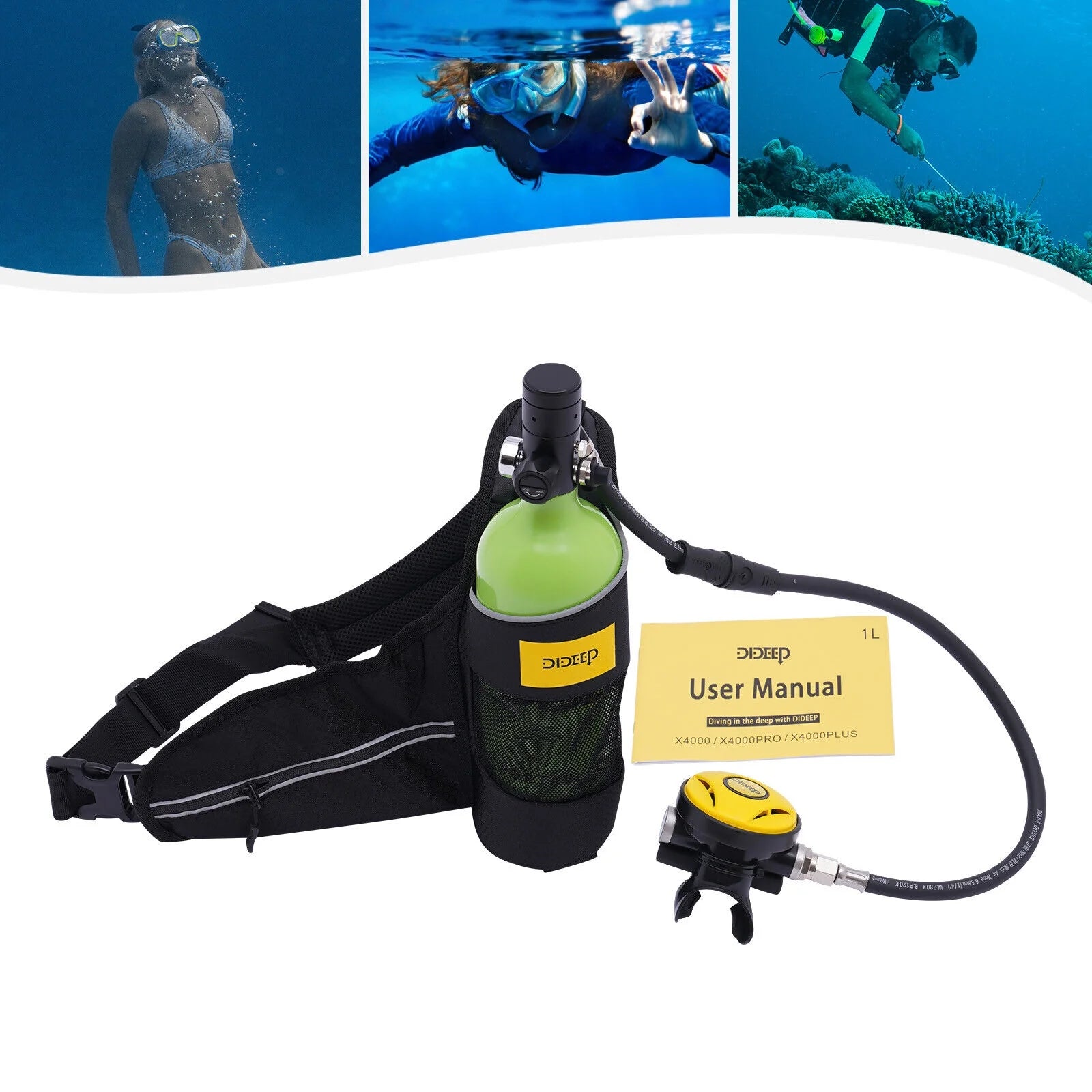 1L Mini Scuba Tank Underwater Dive Oxygen N467659