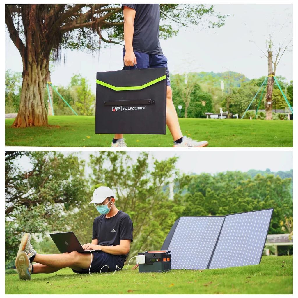 Portable Solar Generator Kit with 100W Foldable Solar Panel and 1500Wh Power Station O5452