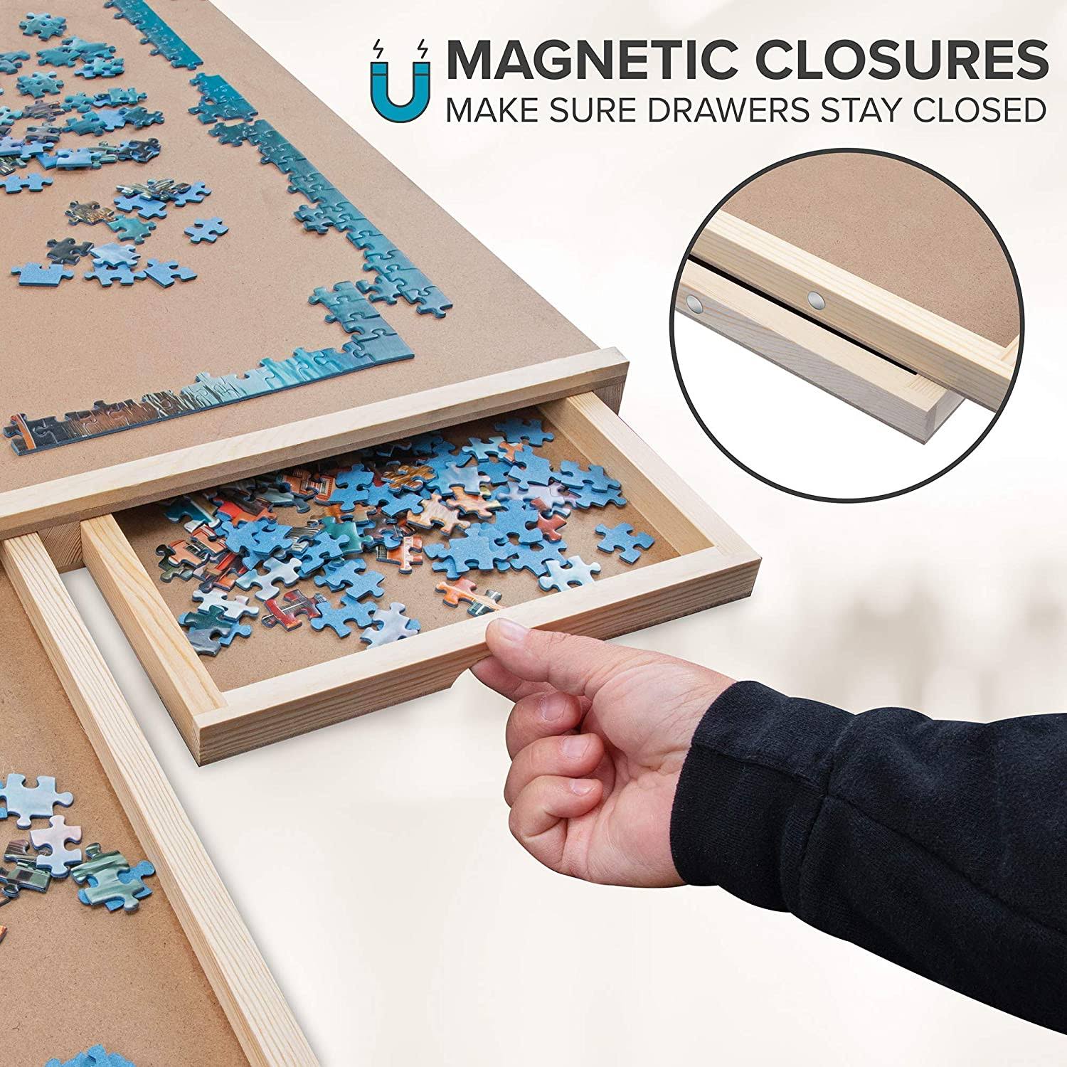 1000 Piece Wooden Jigsaw Puzzle Table with 4 Drawers Q762