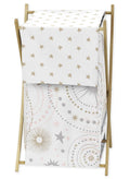 Blush Pink Gold Grey and White Star and Moon Baby Kid Clothes Laundry Hamper Q635593