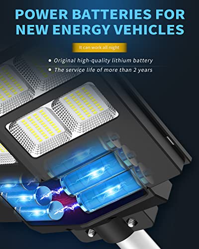 1000W Solar Street Light Outdoor Waterproof 80000LM LED Lamp with Motion Sensor and Remote Control T17511