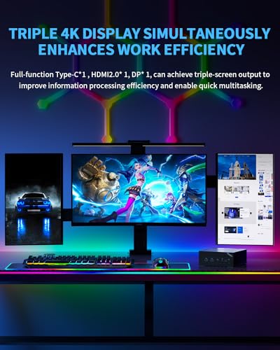 Mini PC Intel N100 16GB LPDDR5 512GB M.2 SSD Windows 11 Desktop Computer H494