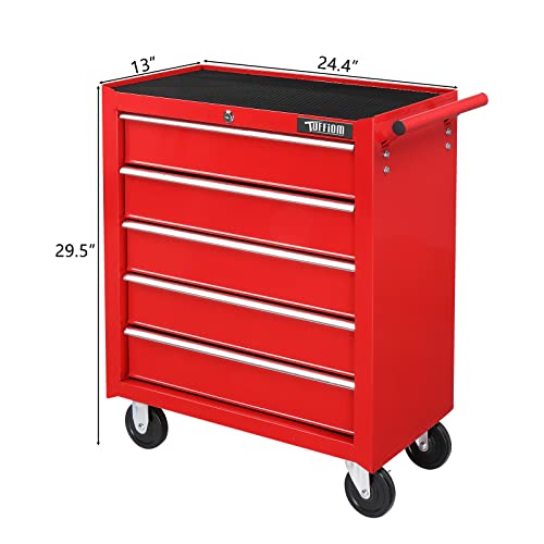 5-Drawer Rolling Tool Chest with Lock W2991