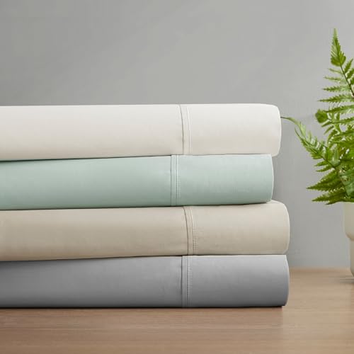Queen Grey 4 Piece 100% Cotton Sheet Set I260