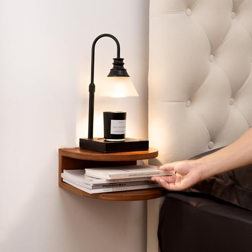 Walnut Wood Wall Mount Floating Nightstand M58534